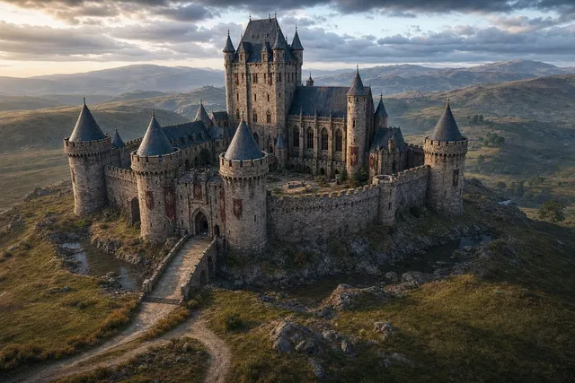 Cinematic Medieval Hilltop Castle