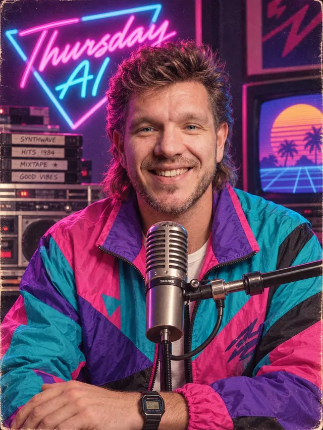 Host Podcast Synthwave Retro