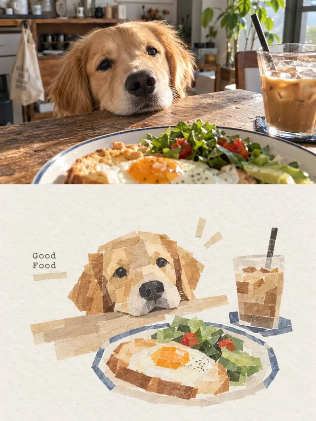 Collage de ruban washi de café pour chiens