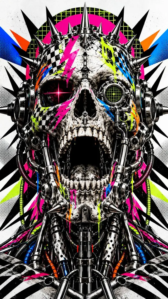 GPT Image 2 Cyber-Punk Skull Portrait Prompt
