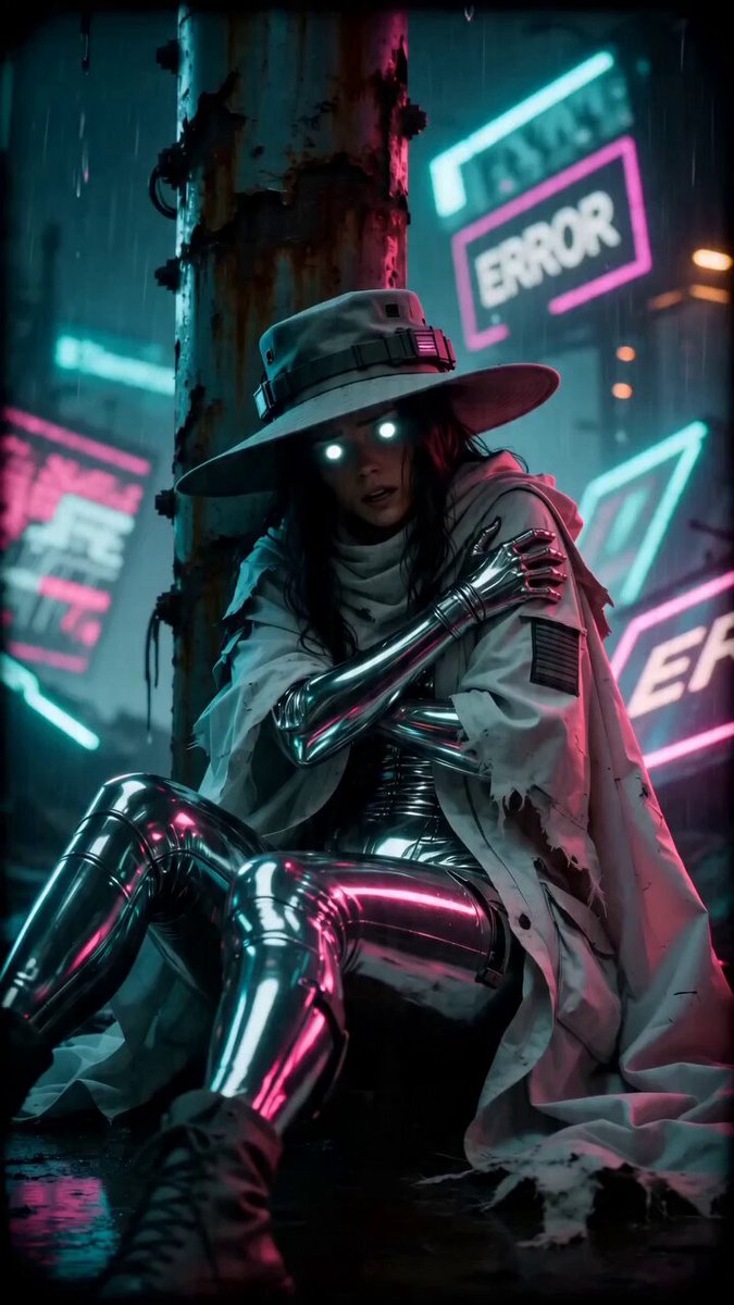 Cyber-Noir Glitch Transformation Sequence