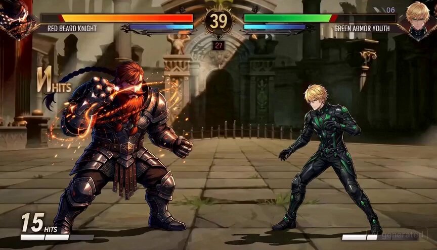 2D Fighting Game Sequence Prompt