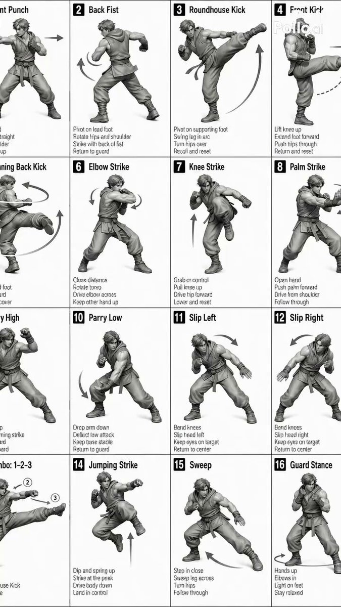 Sequence and Movement Instruction for Martial Arts Video