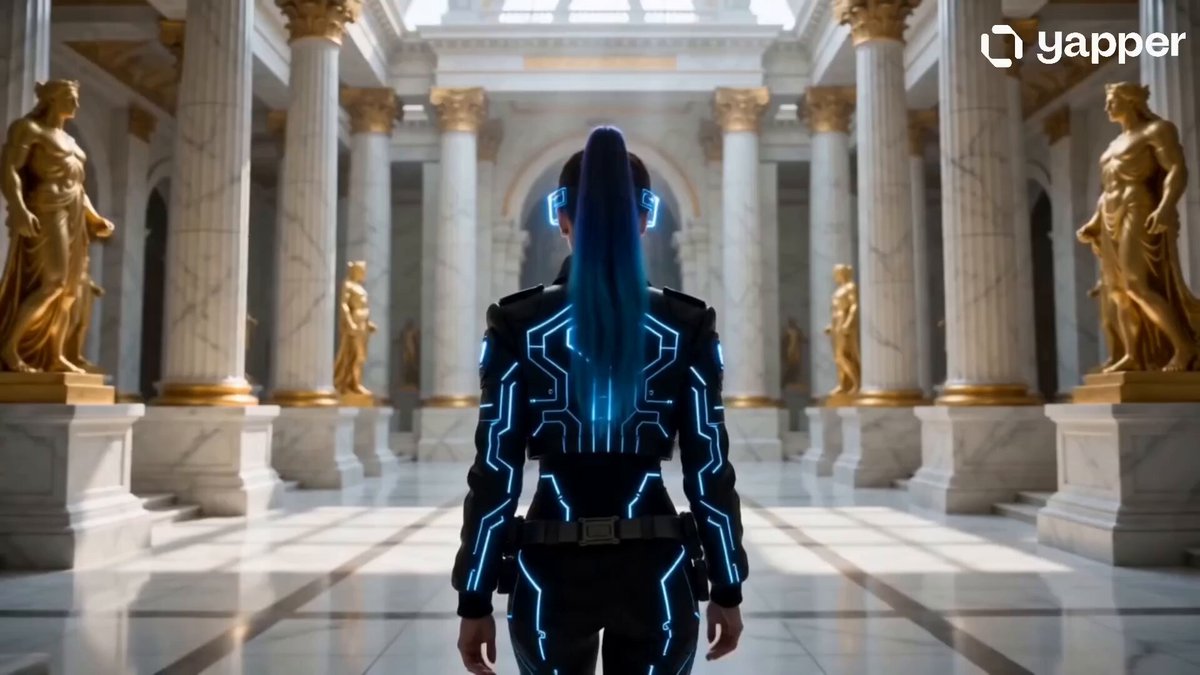 Cyberpunk Woman in Royal Palace