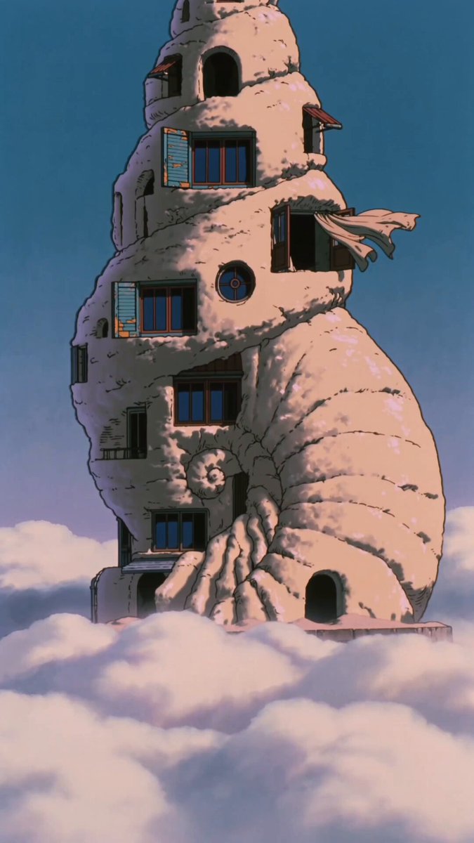 90s Retro Anime Shell Tower Animation