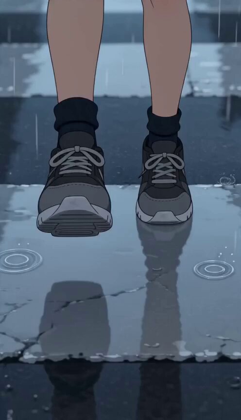 Anime Crosswalk Rain Jumping Challenge