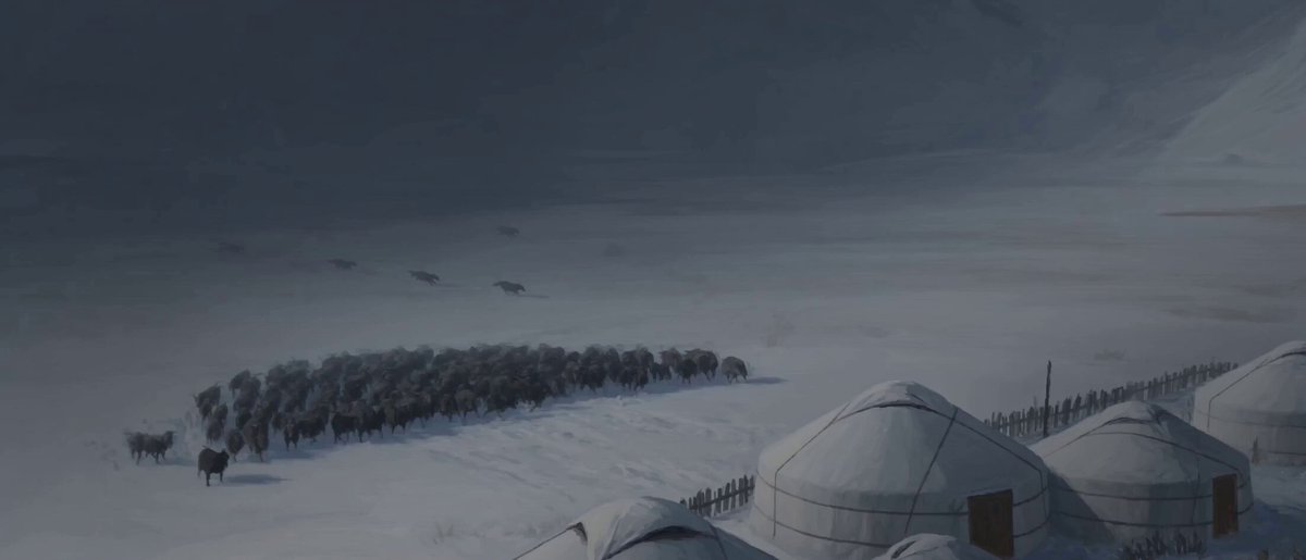 Hand-Painted Stop-Motion Blizzard Scene