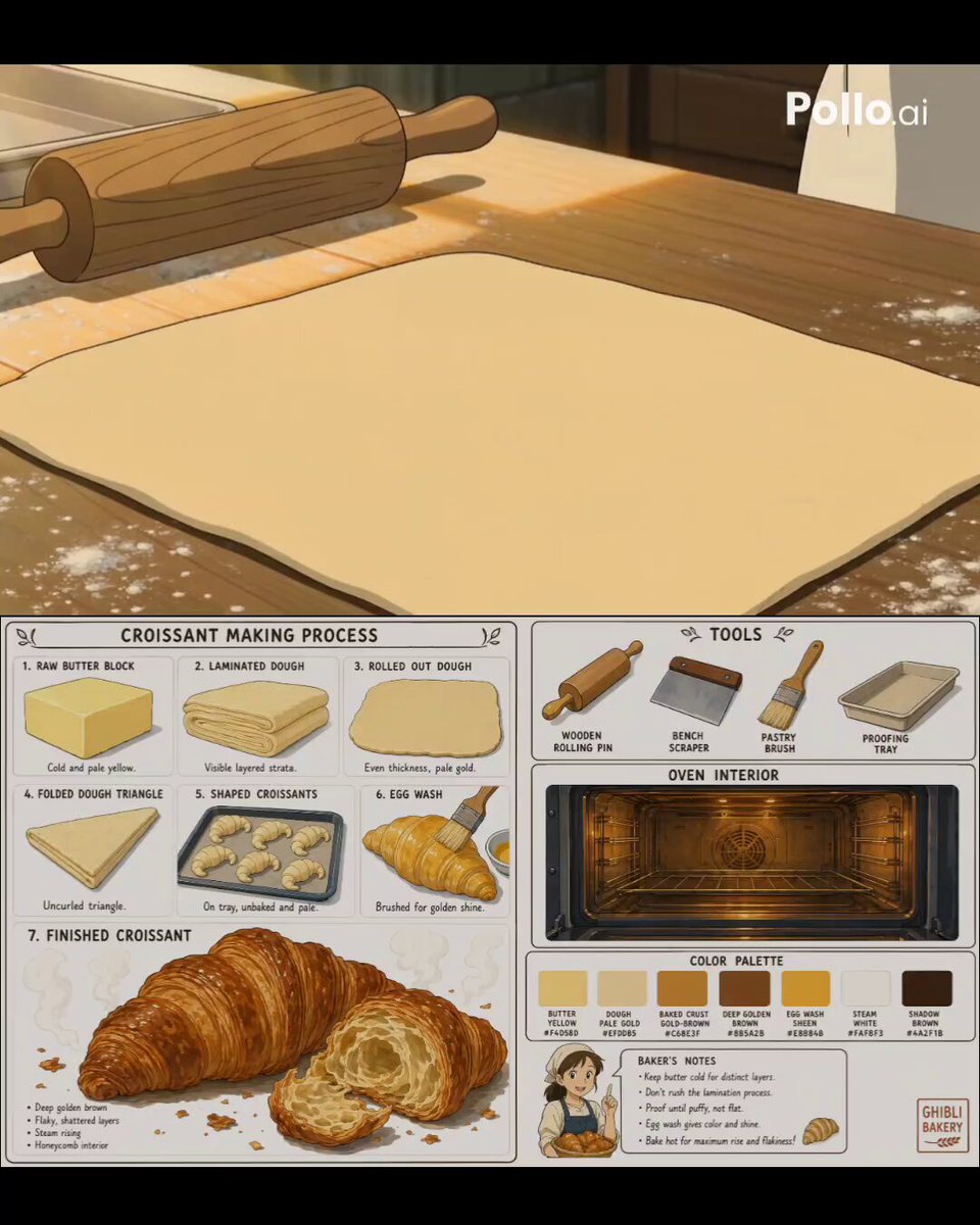 Studio Ghibli Style Croissant Bakery