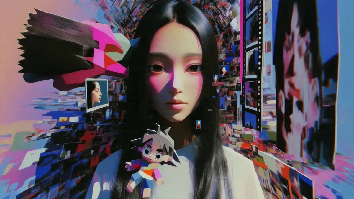 Multidimensional Glitch Morphing Animation