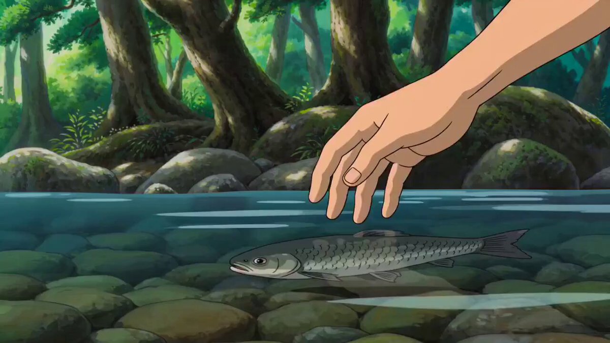 Tranquil Forest Riverside Picnic Animation