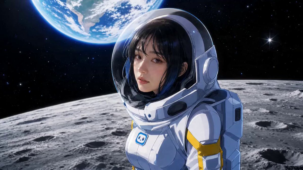 Missão em Estilo Anime de Astronauta